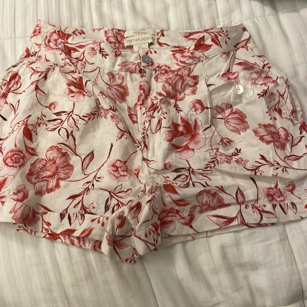 100% Linen shorts Cynthia Rowley